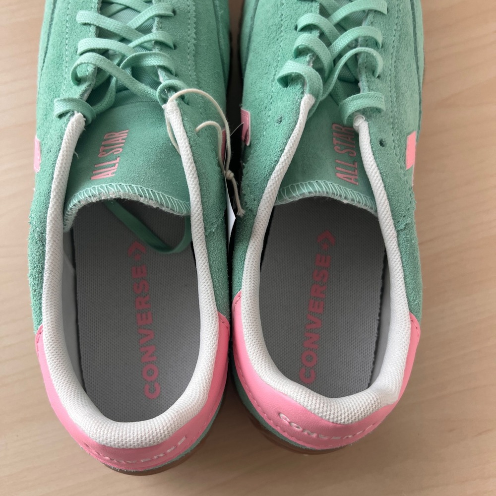 Converse Star Player 76 Mens 11.5 Womens 13 Mint Green Pink Suede A15090C - Picture 8 of 8